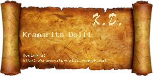 Kramarits Dolli névjegykártya